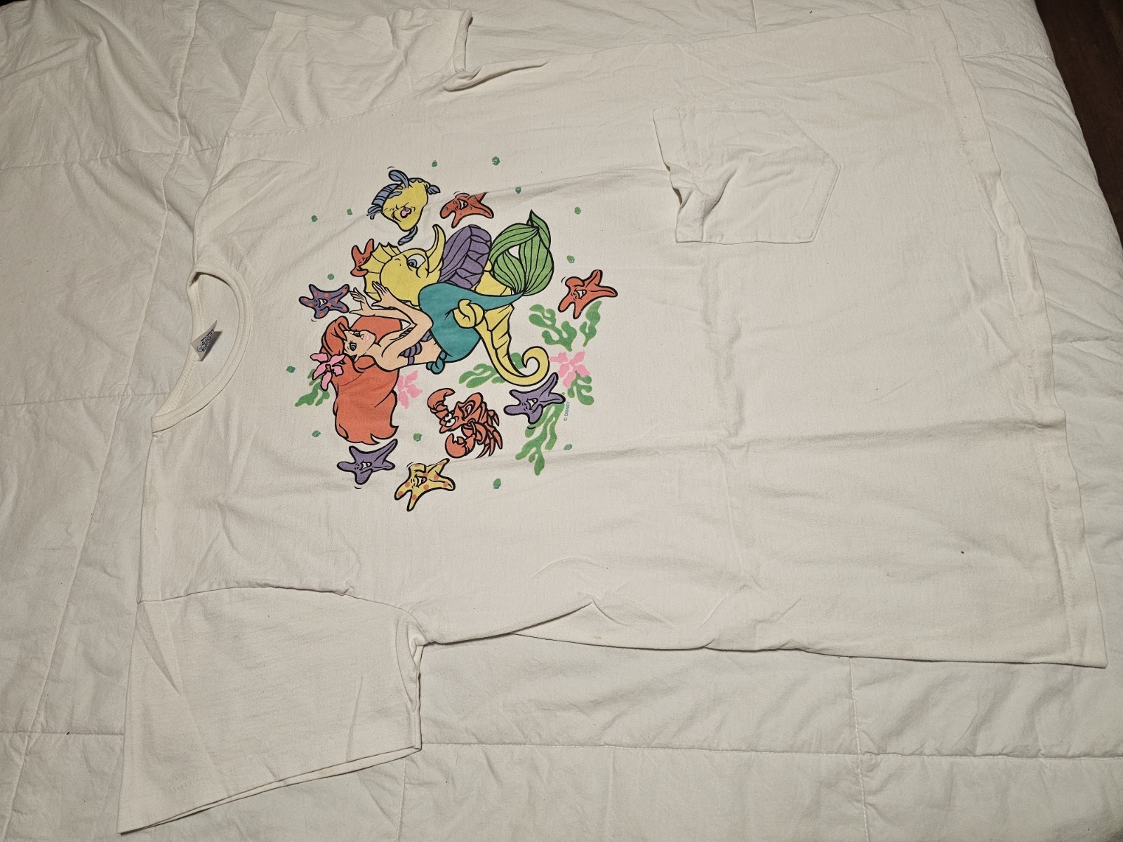 The Little Mermaid One Size 90s Disney Single Stitch USA T-Shirt Pajama gallery