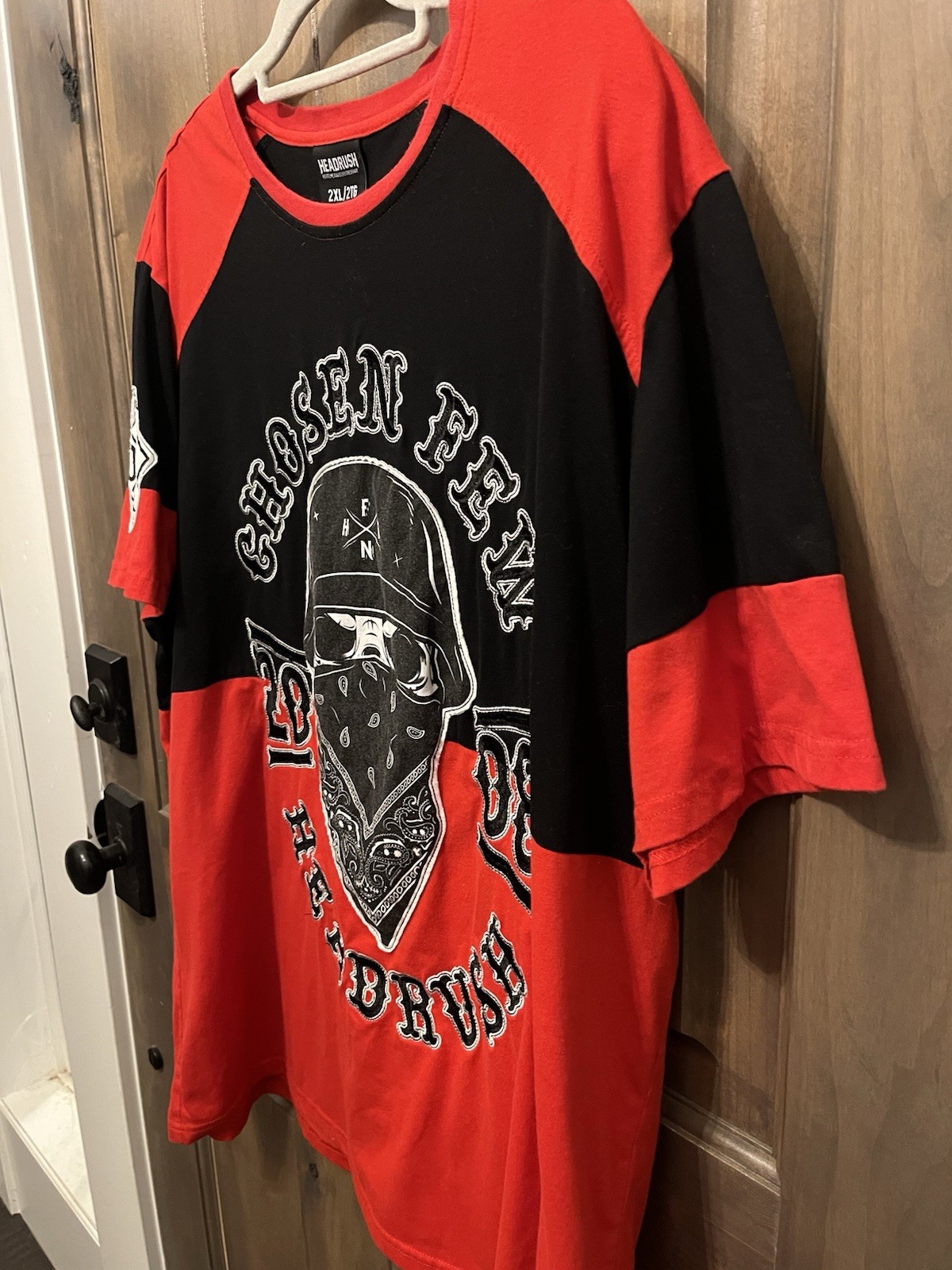 Headrush Chosen Few Embroidered T Shirt / Jersey Dbl Sided. Size 2XL. VTG 2008 gallery