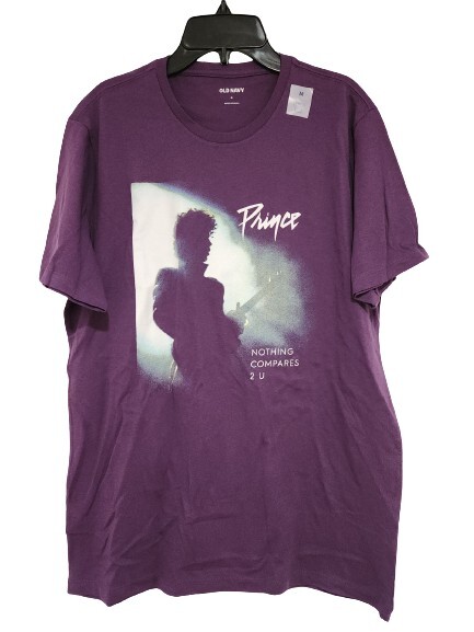 New Prince Nothing Compares 2 U Mens Medium 80s Rock Pop Plum Cotton T-shirt