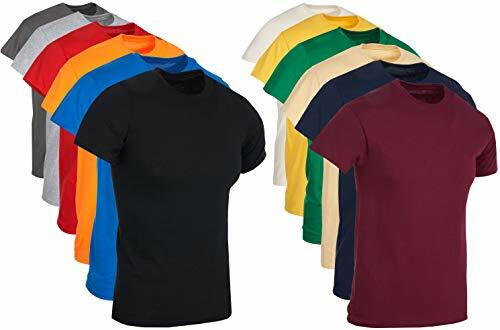 BILLIONHATS 12 Pack Plus Size Men Cotton T-Shirt Bulk Short Sleeve Lightweight