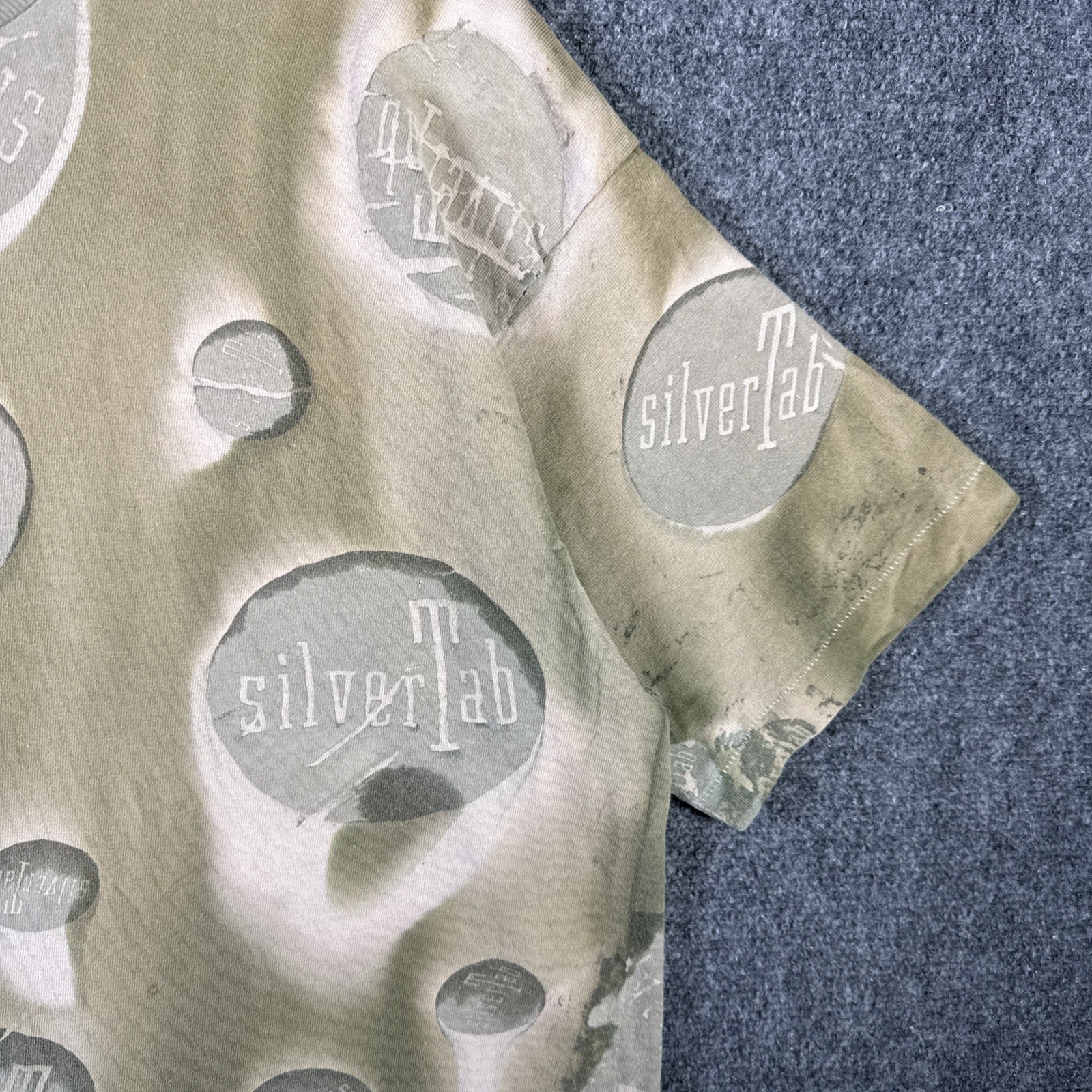 Vintage Levis Shirt Mens XL Green 90s AOP Silver Tab Strauss Promo Jeans Denim gallery