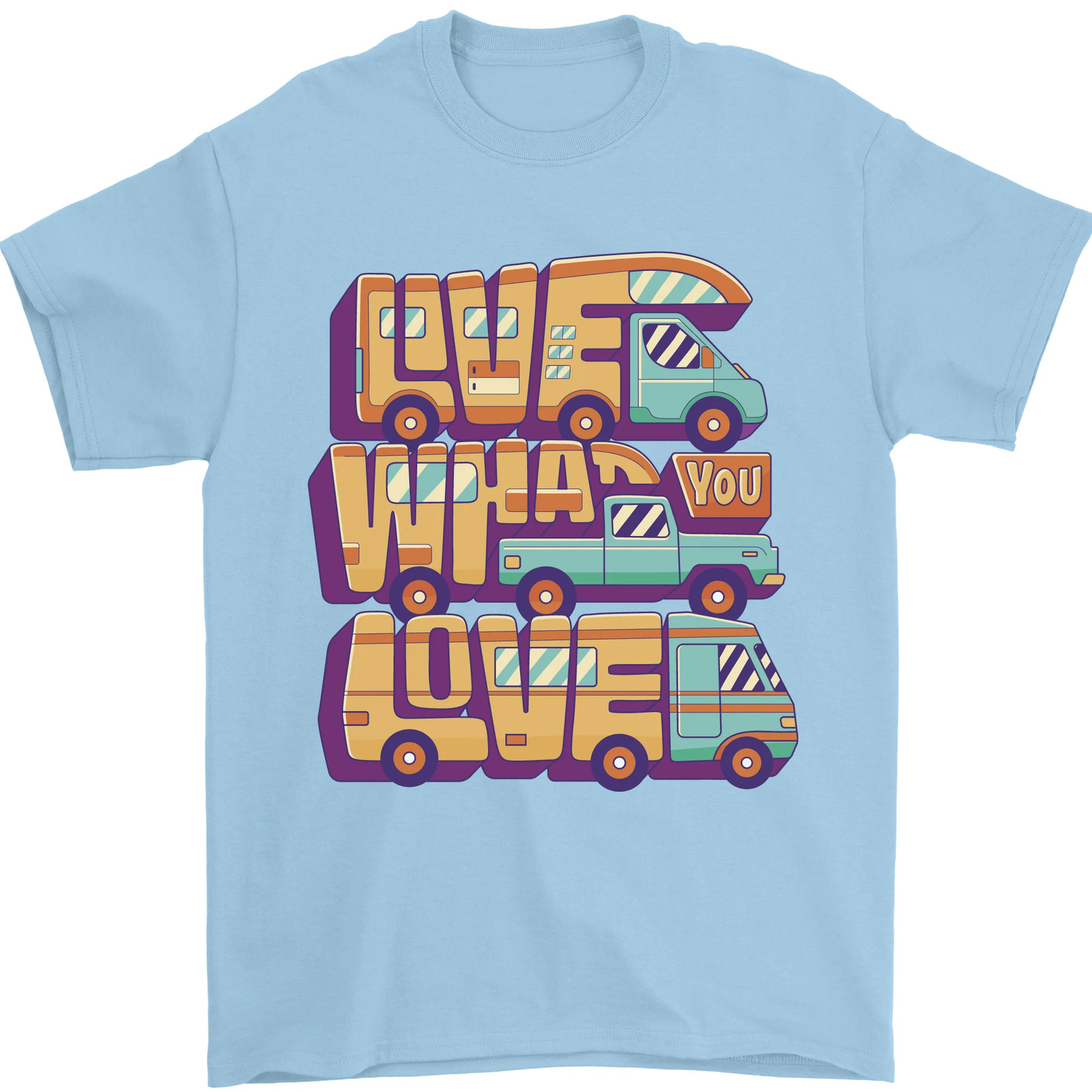 RV Live What You Love Motorhome Caravan Mens T-Shirt 100% Cotton gallery