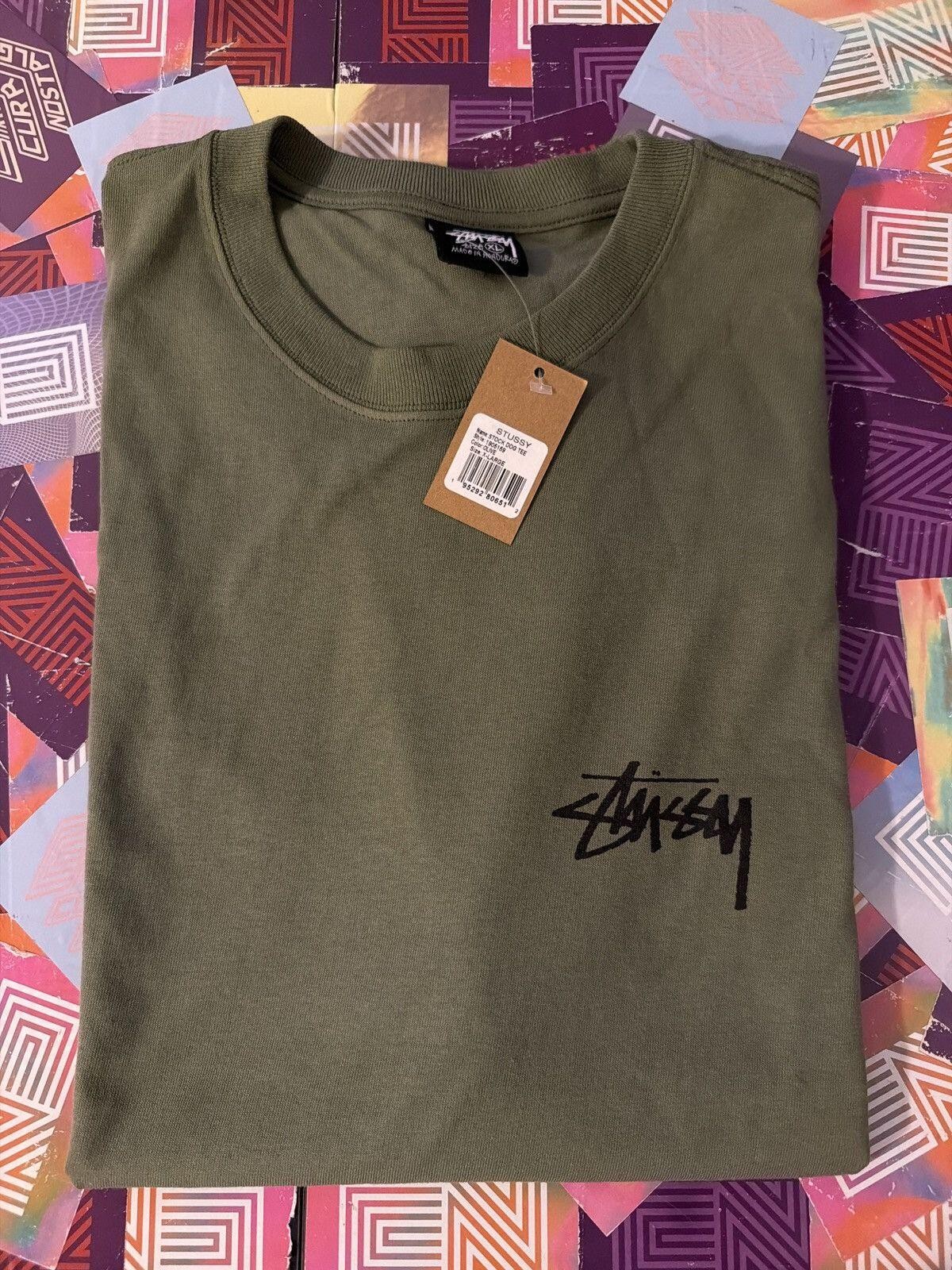 Stüssy Stock Dog Tee Olive • XL gallery