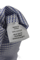 Johnston & Murphy Mens Light Blue Check Point Collar Button-Up Shirt Size M