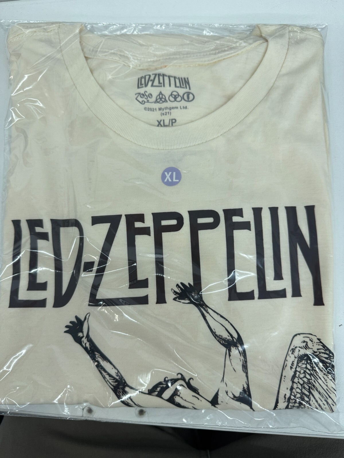 Led Zeppelin Zoso Natural Graphic T shirt gallery