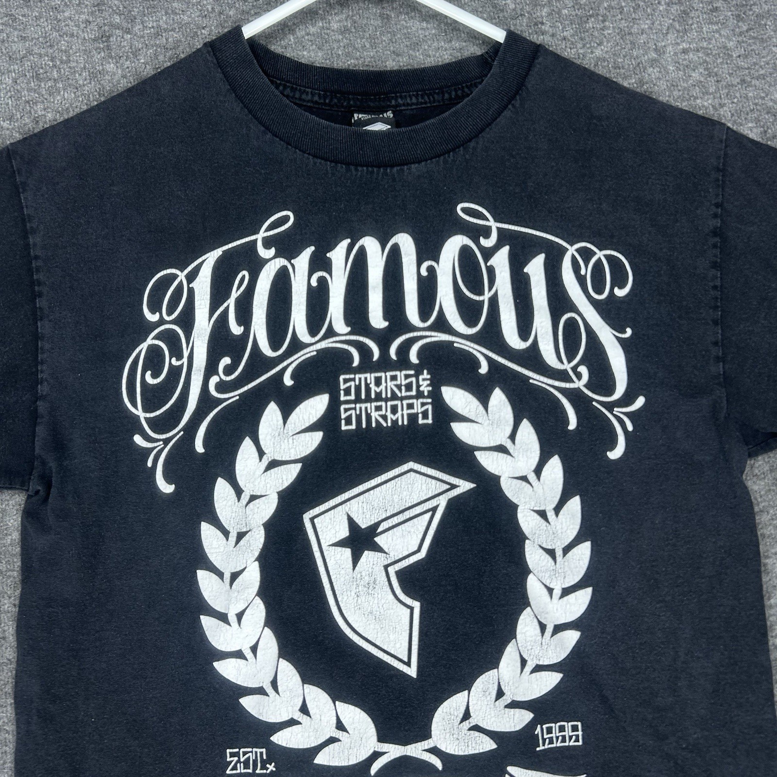 Vintage Famous Stars And Straps T Shirt Mens M Faded Black Travis Barker Y2K gallery