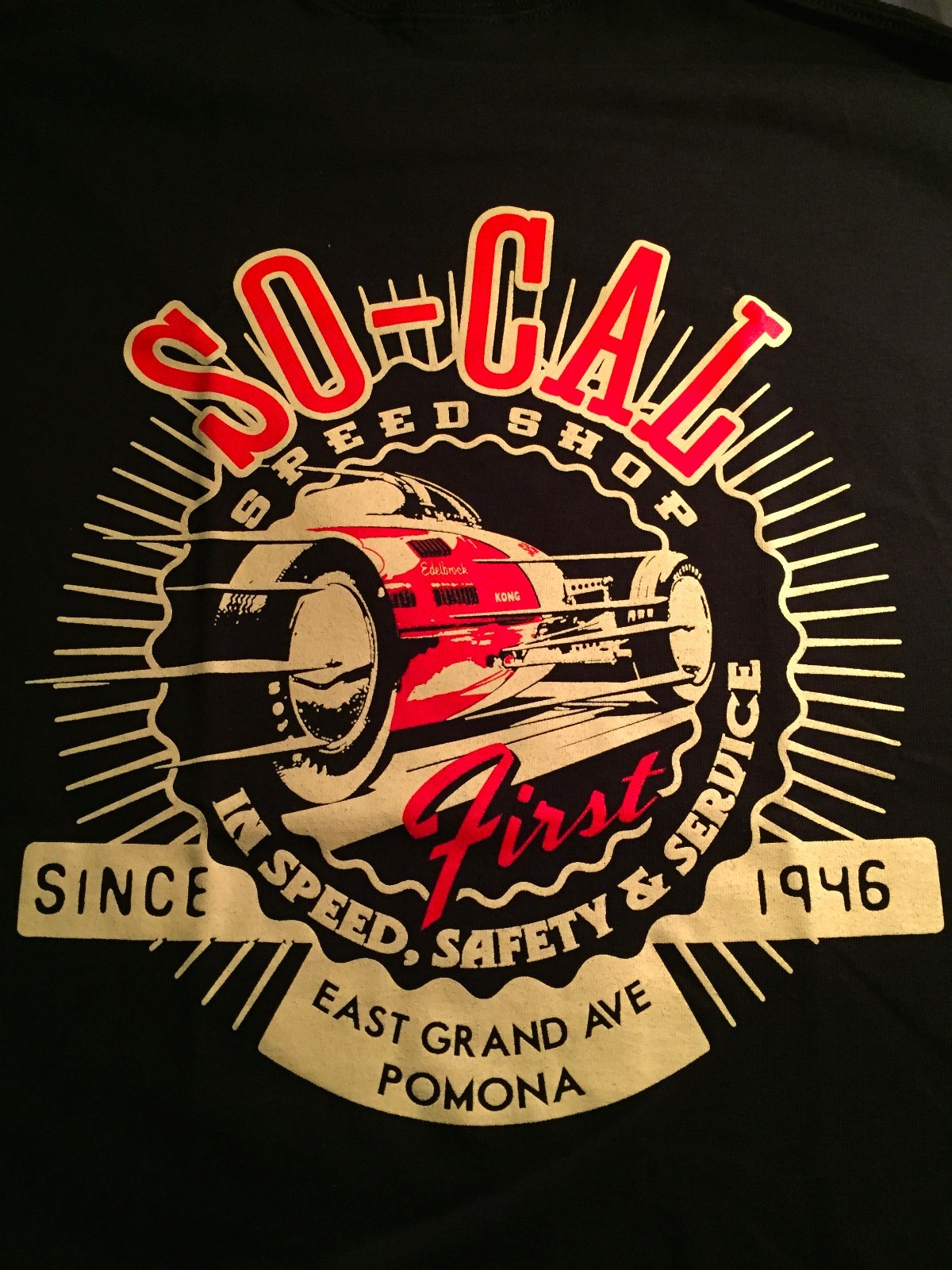 SO-CAL SPEED SHOP’S FIRST IN SPEED, SAFETY, AND SERVICE  BELLY TANK T SHIRTS