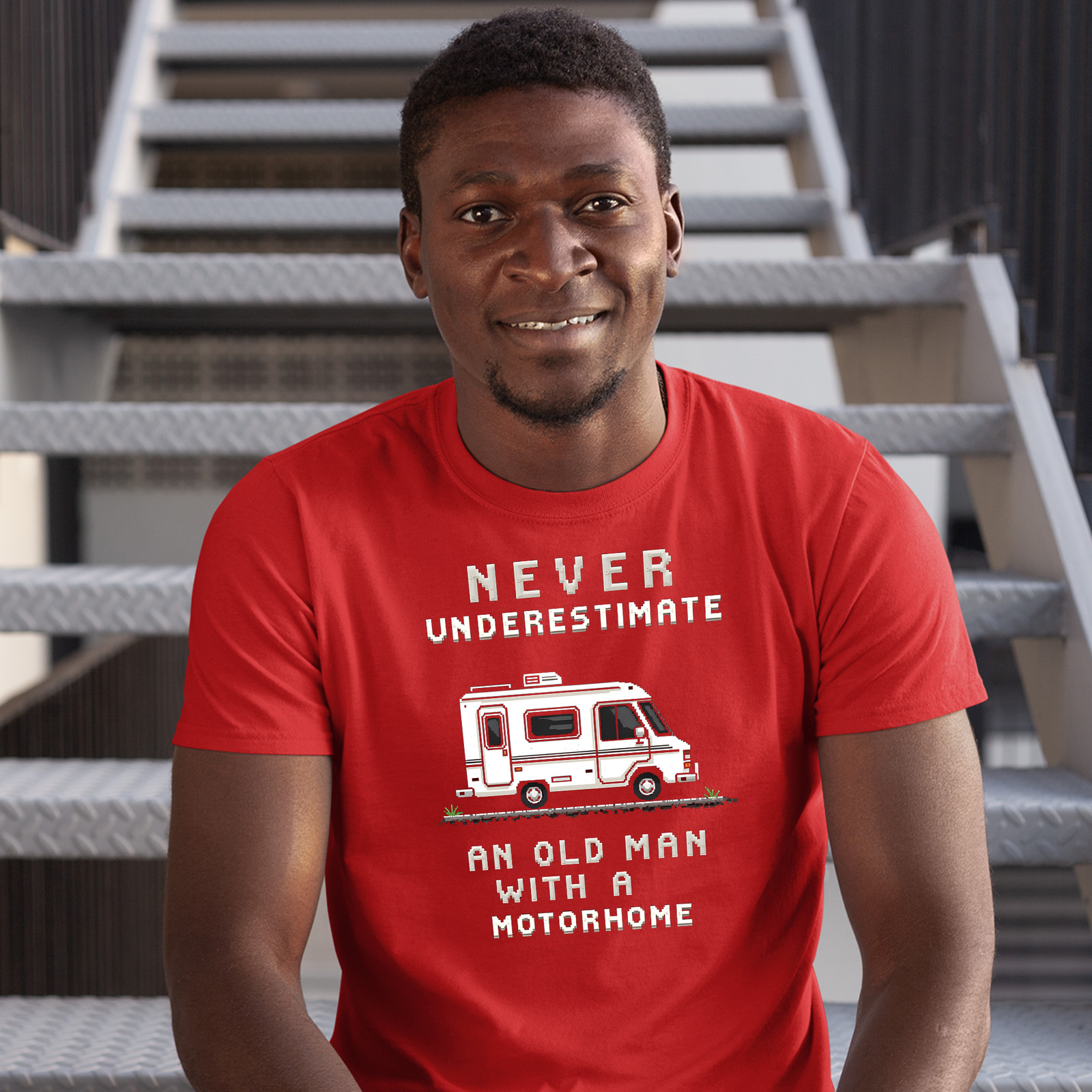 Funny Old Man Motorhome T Shirt Never Underestimate An Old Man With A Motorhome gallery