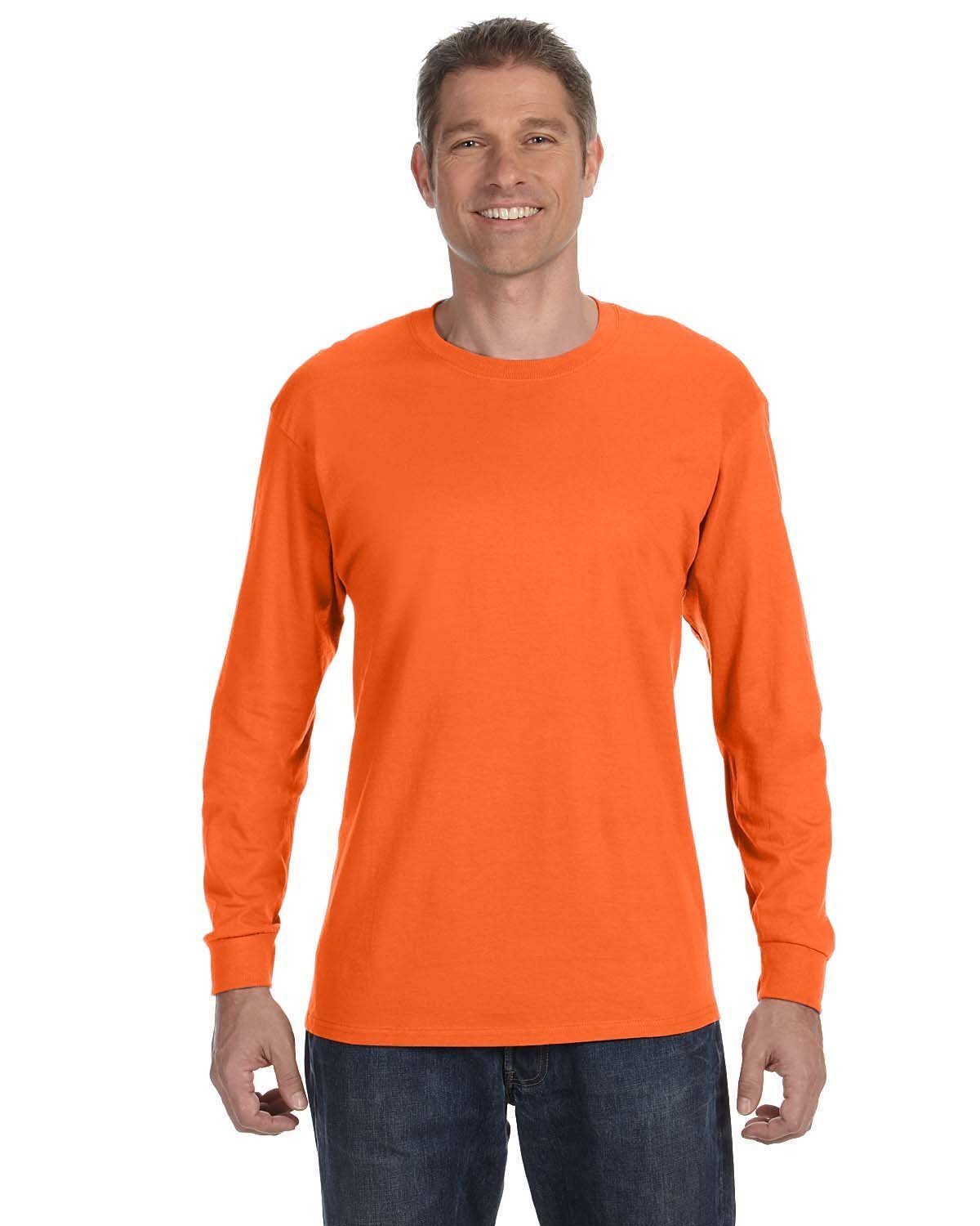 Gildan Mens G540 Heavy Cotton Preshrunk Tshirt Crew Neck Long Sleeve T-Shirt