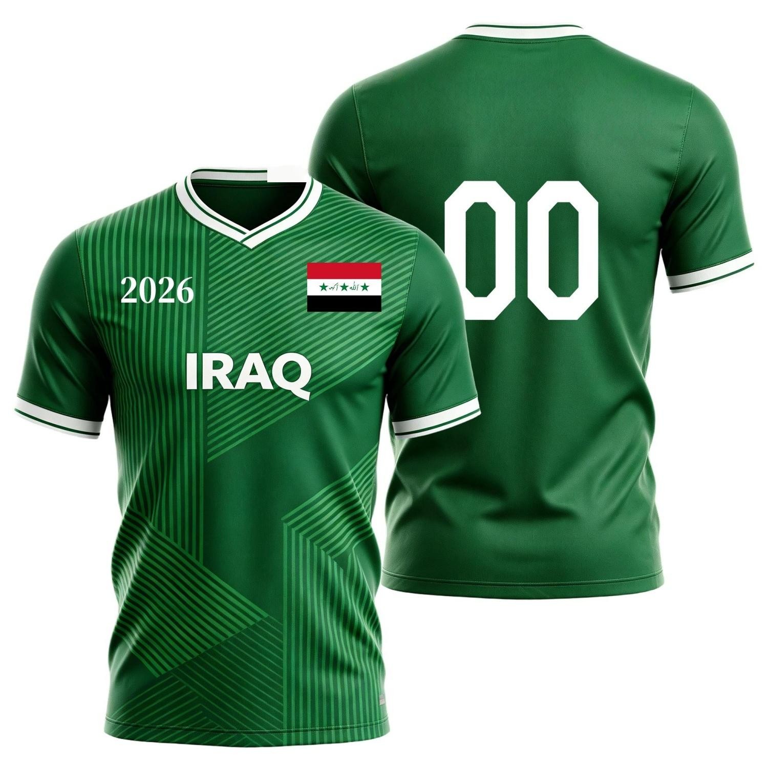 Iraq 2026 Soccer Jersey T-Shirt for Kids & Adults Breathable Casual Wear gallery