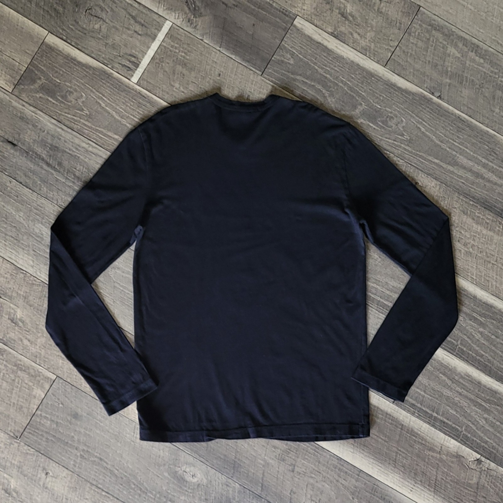 James Perse T Shirt S Black 100% Combed Cotton Midweight Crew Neck Long Sleeve 1 gallery