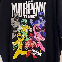 Mighty Morphin Power Rangers Graphic Print T shirt Size 2XL