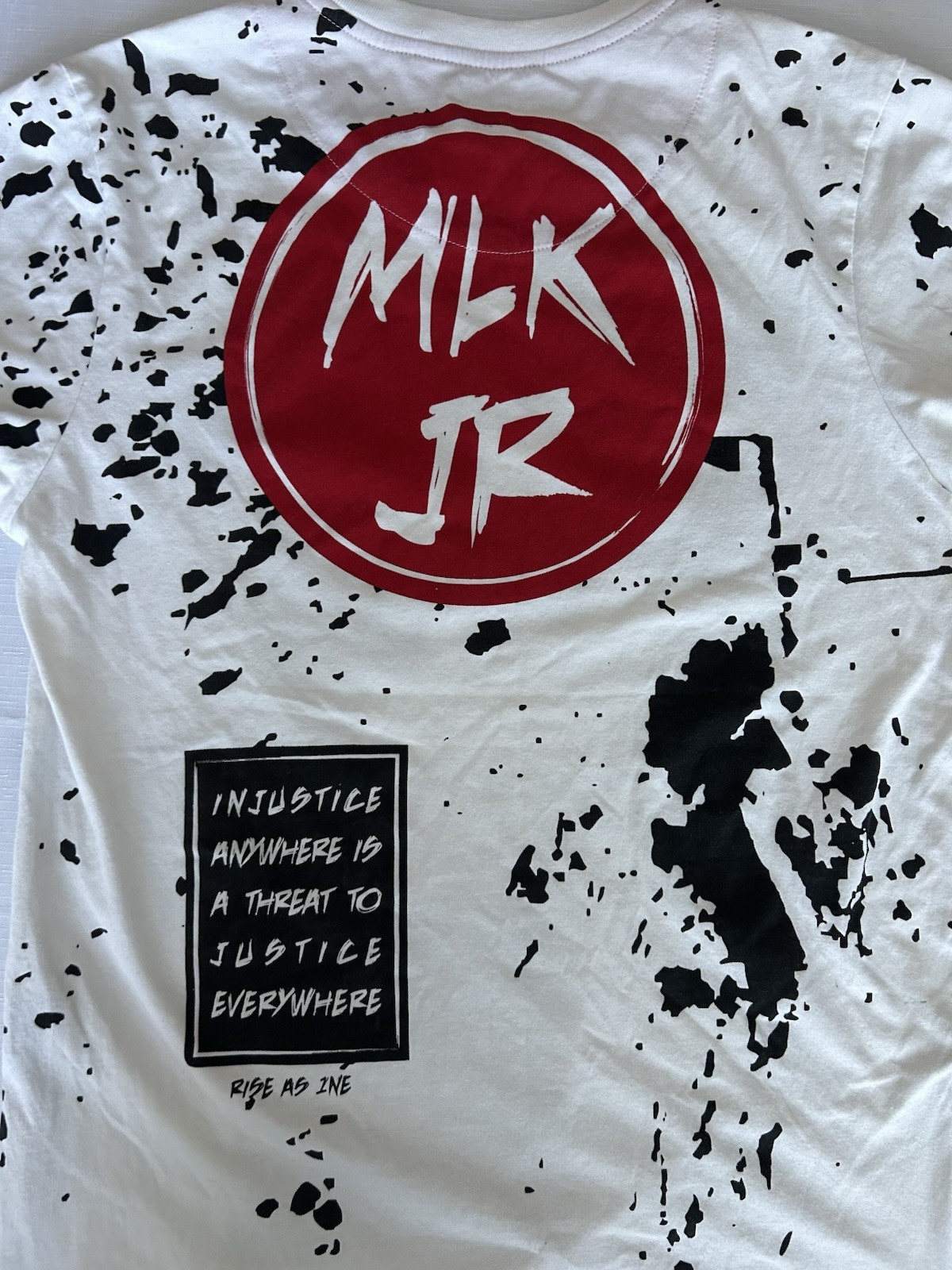 Rise As 1ne M.L.K. Jr. Allover Print Side Zip Graphic T-Shirt MLK Size XL AOP gallery
