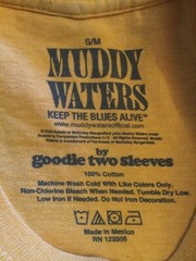 Muddy Waters – 100% Pure Electric Blues -Yellow – S/M – Pre made Distressed Look