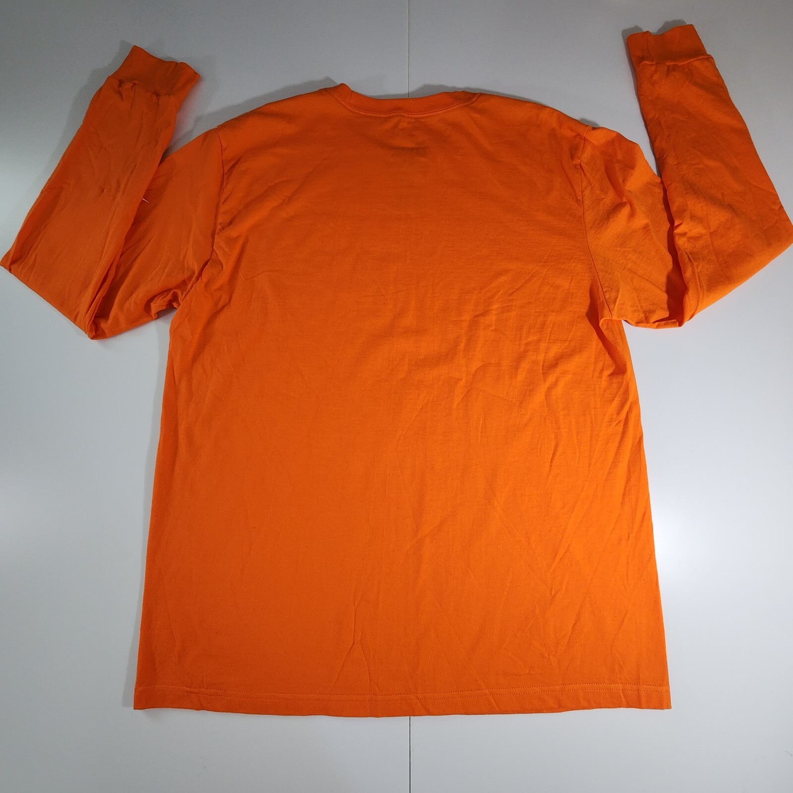 Nike Just Do It Again Men's XL Orange Long Sleeve T-Shirt Ribbed Cuffs NWOT Flaw gallery