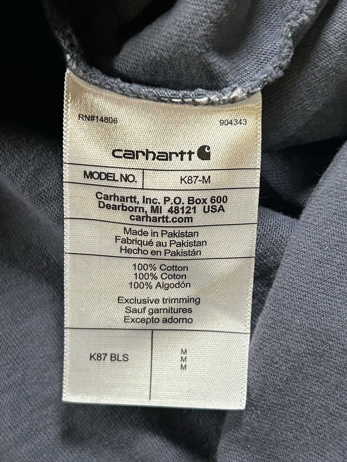 Carhartt Pocket T Shirt Mens Medium Blue Workwear Loose Fit Spring 2025 gallery