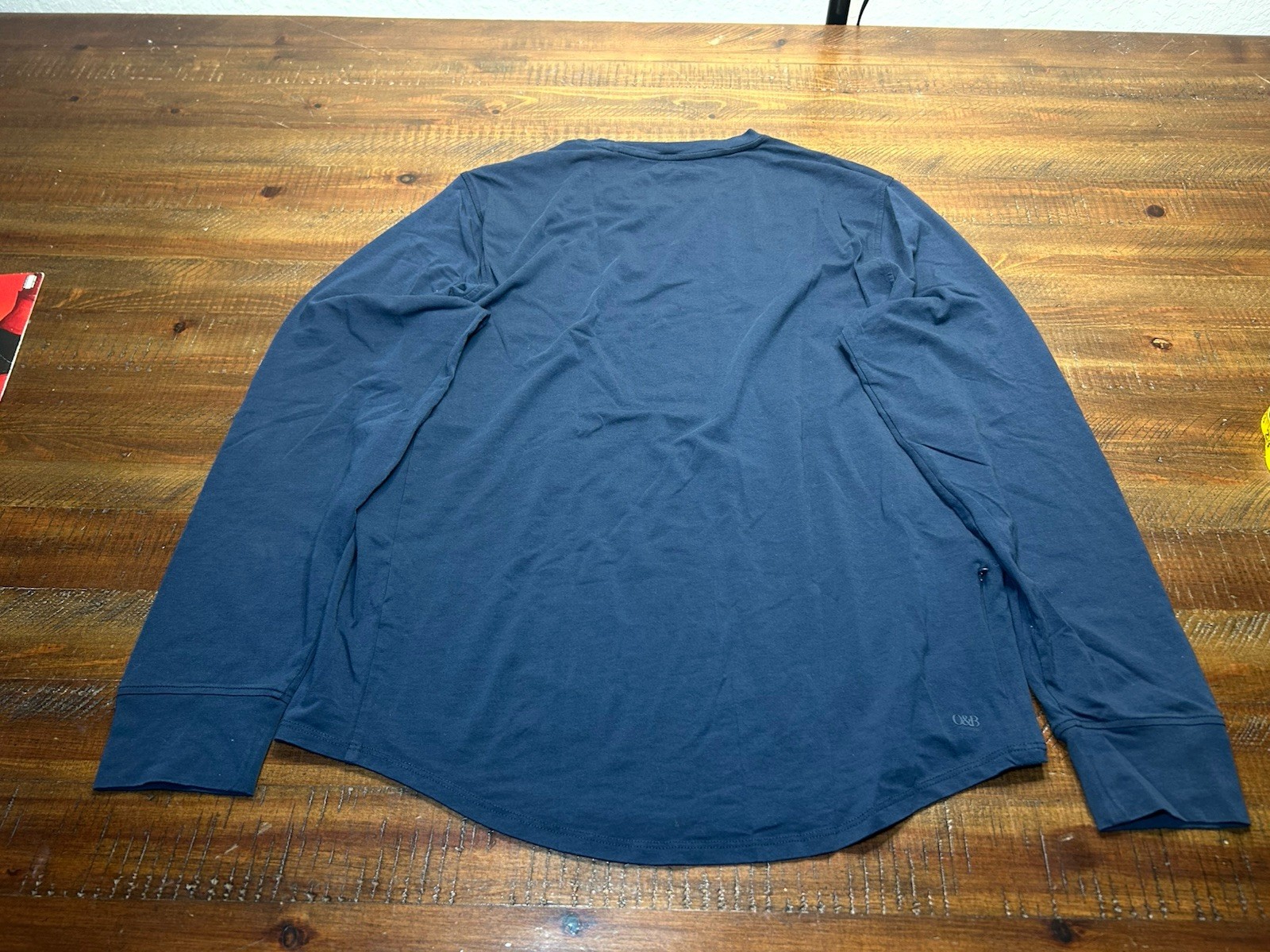 Orchard & Broome Peru Pima Cotton Stretch Tee Medium Navy Blue Designer gallery