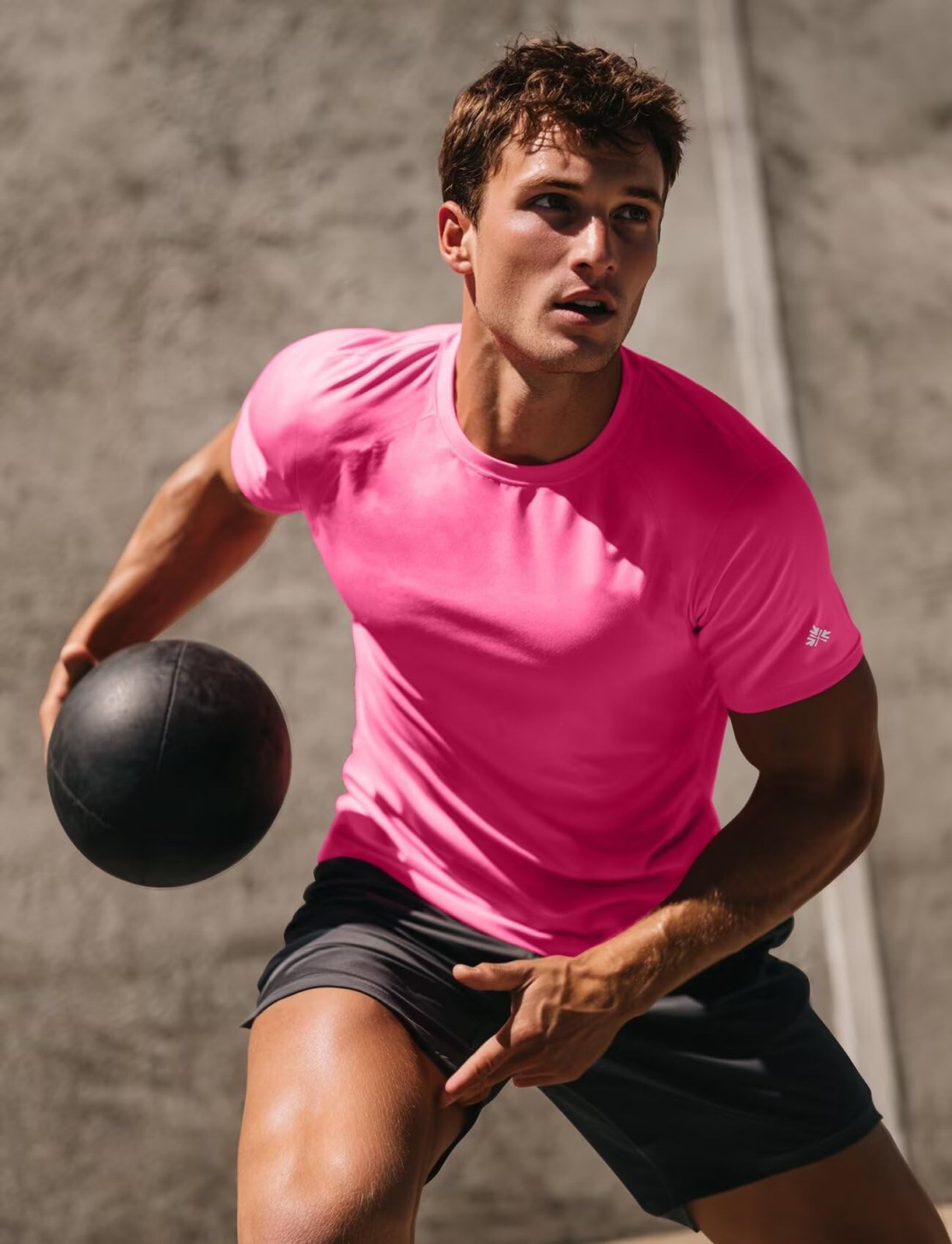 Running Shirts for Men Dry Fit(Hot Pink,M) gallery