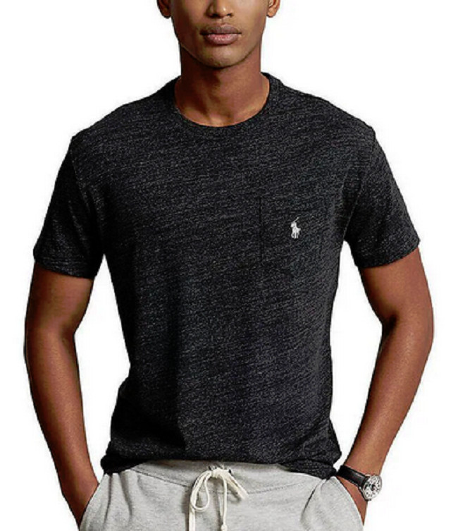 Men`s POLO RALPH LAUREN crew neck T-shirt Classic Fit Size L XL 2XL Navy Blue gallery