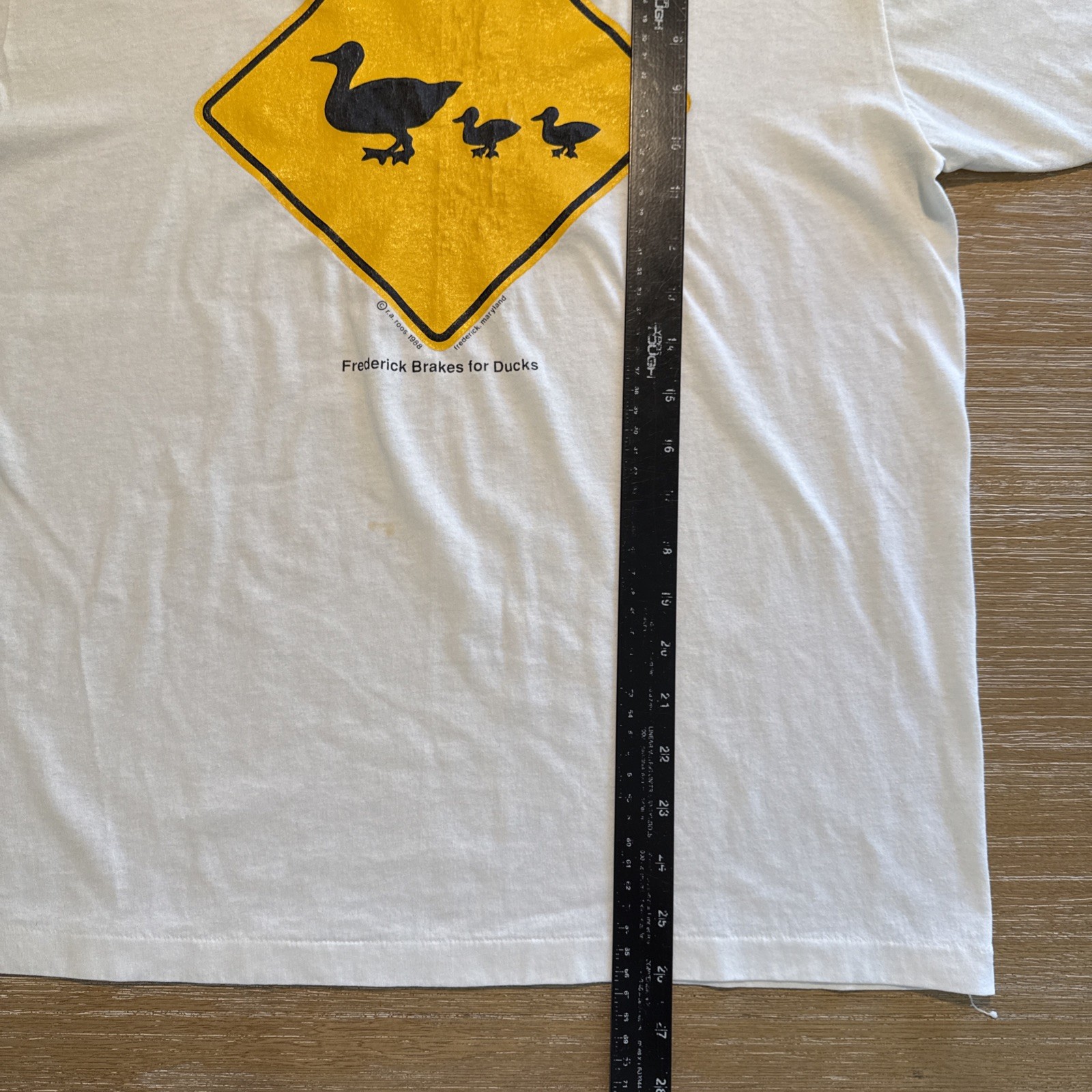Frederick Brakes For Ducks T Shirt 1988 Maryland White Hanes Large 50/50 Vintage gallery
