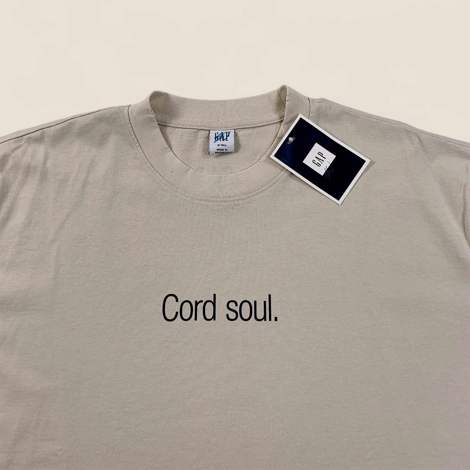 Gap Sean Wotherspoon Cord Soul Graphic T-Shirt Medium Tall Beige Re-Issue NWT gallery