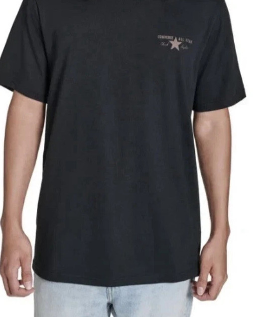 Converse Men's All Star Chuck Taylor Short Sleeve T-Shirt, Black, Size XL gallery