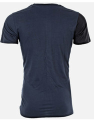 ARMANI EXCHANGE Navy Black SPLIT UP Short Sleeve Slim Fit Designer T-shirt NWT