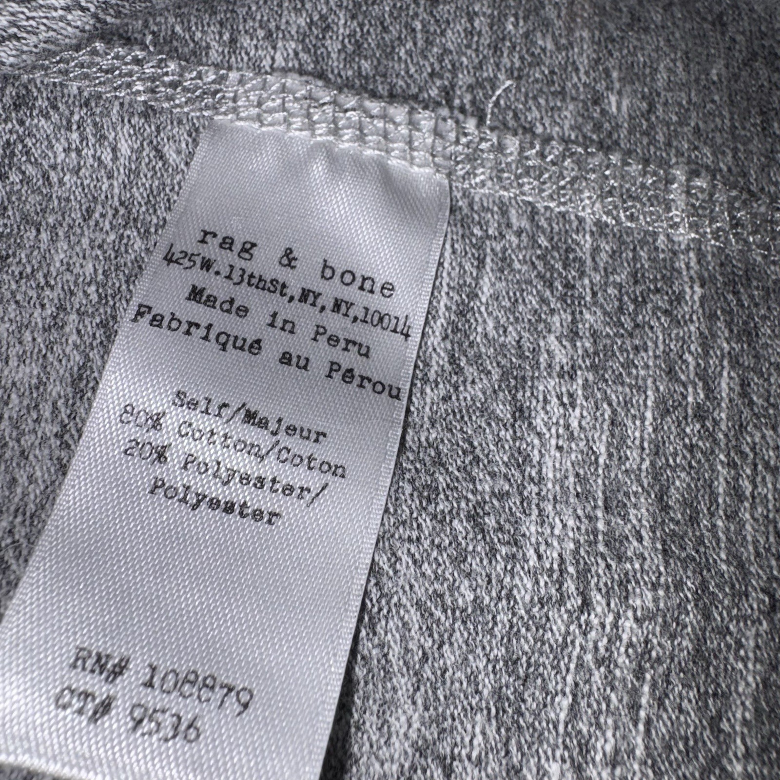 Rag & Bone Standard Issue T-Shirt and Gray Heather Mens Large gallery