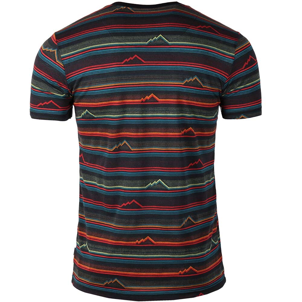 Beautiful Giant Men's Striped T-shirt Jacquard Regular Fit Outdoor BLACK gallery