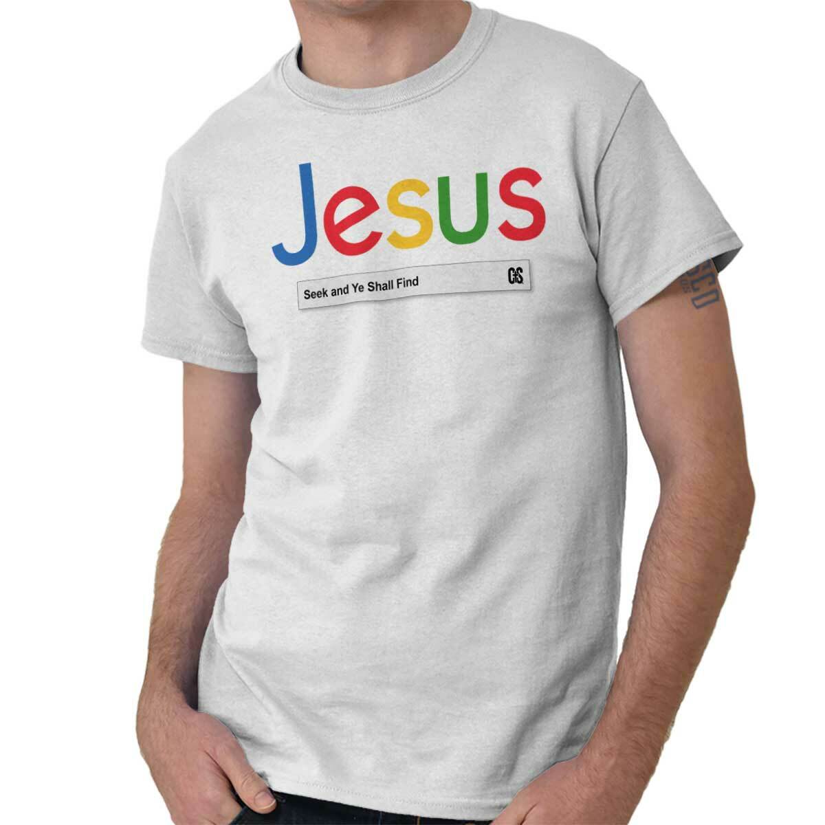 Christian Faith Jesus Seek and Ye Shall Find Womens or Mens Crewneck T Shirt Tee gallery