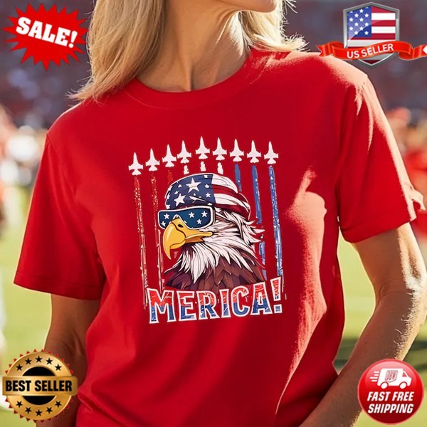 Patriotic Eagle USA T-Shirt: 4th of July Freedom Tee T-Shirt (S-5XL) gallery
