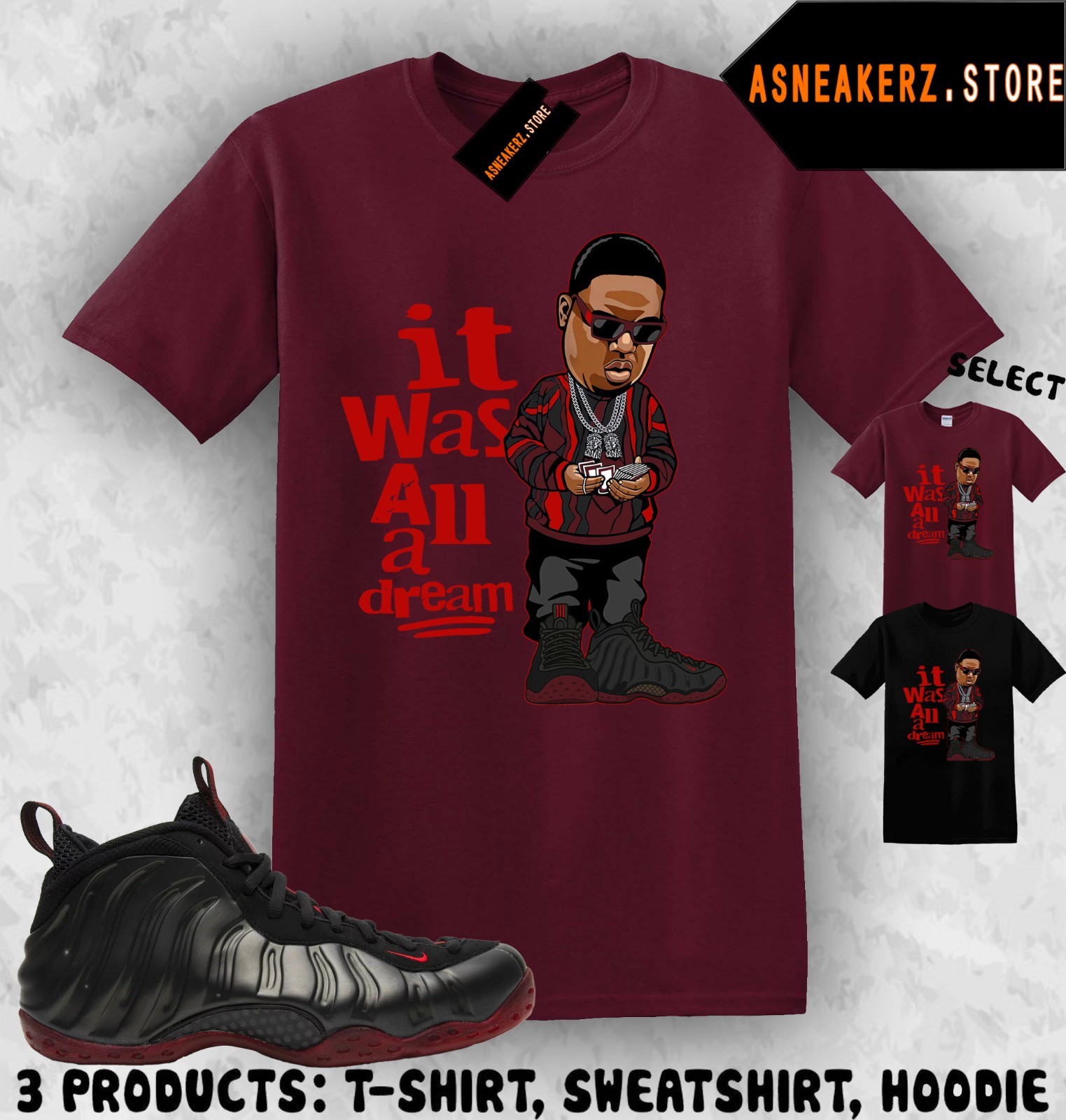 Shirt Matching Foamposite One Cough Drop 2025 Match Sneaker Sneakerhead Biggie gallery