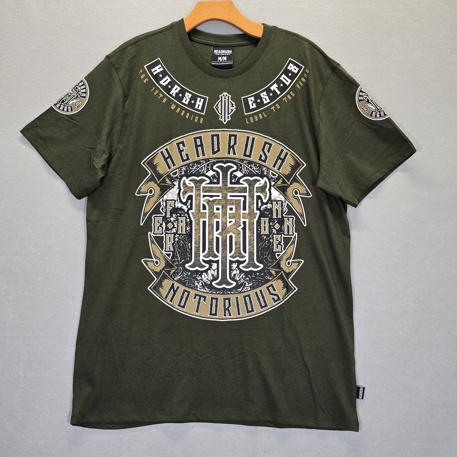 Headrush Notorious Shirt Men's Olive Green Size M gallery