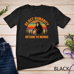 Funny Reject Humanity Return to Monke Meme Monkey Evolution Unisex T-shirt