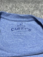 Cuffy’s Cape Cod Blue Large Shirt Classic American Tradition Flag Whale
