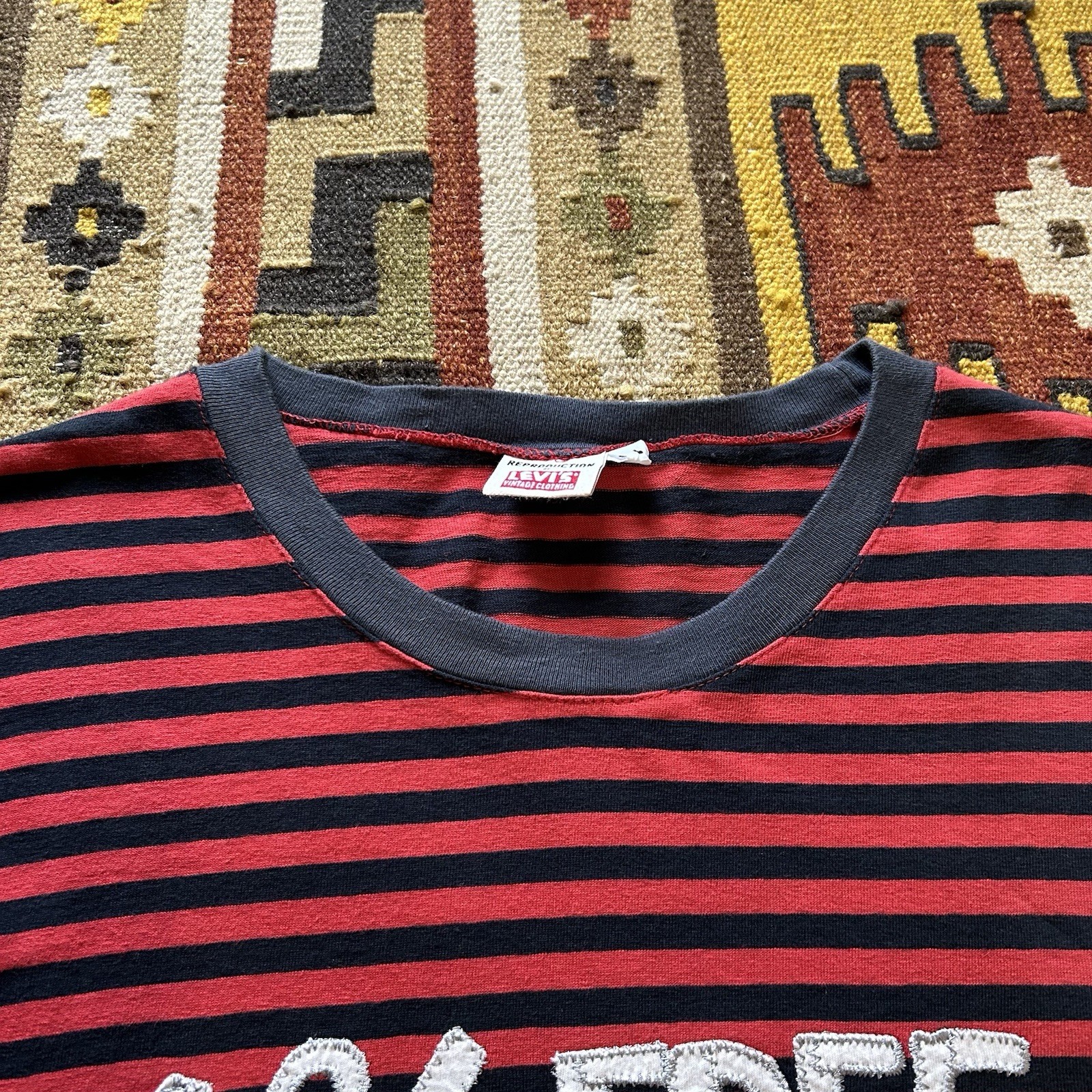 LVC Levi’s Vintage Clothing 1966 1% Free Long Sleeve Striped Tee Sz L gallery