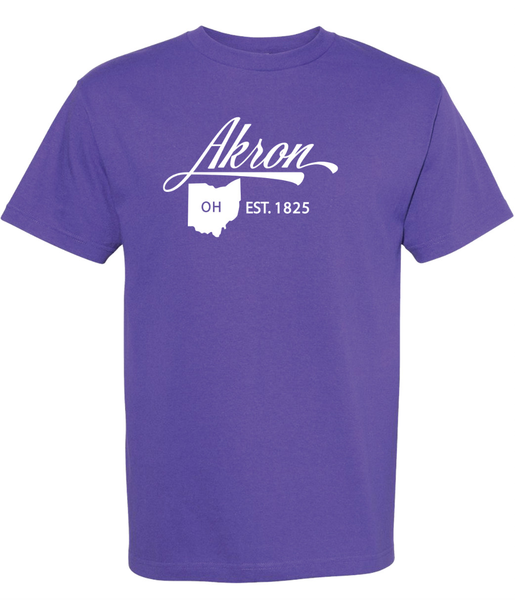 Akron Ohio State T-Shirt Short Sleeve Graphic Tees Unisex Apparel gallery