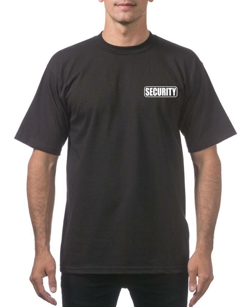 NEW MENS PRINTED SECURITY GUARD UNIFORM POLICE HEAVY WEIGHT TALL THICK T-SHIRTS gallery