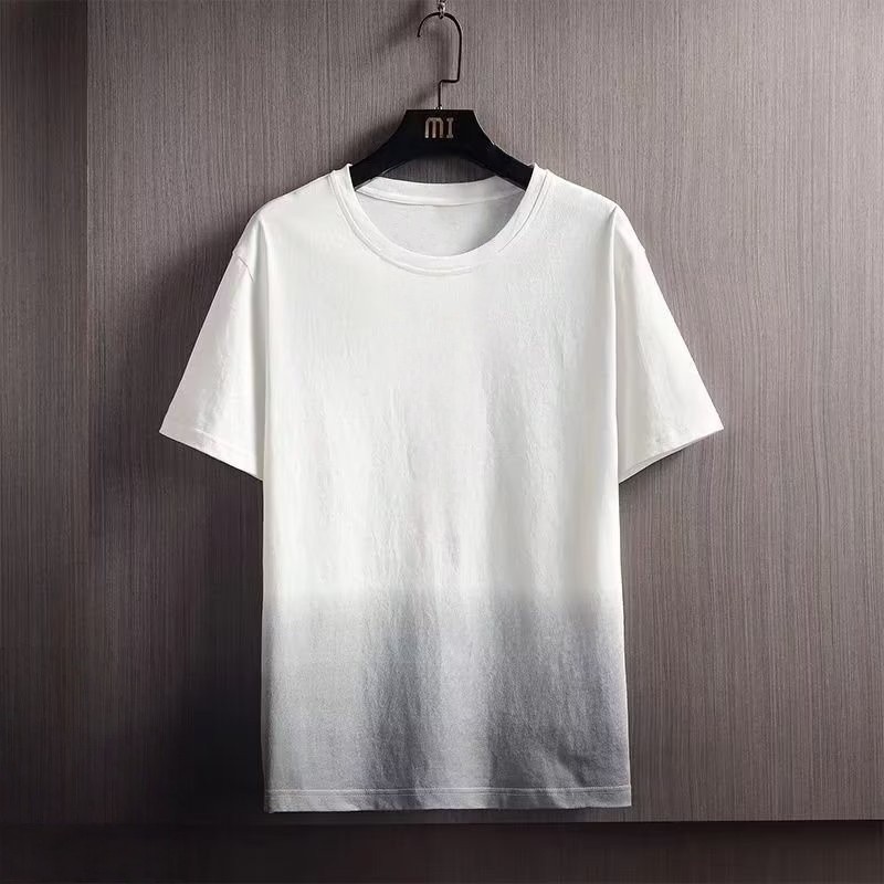 New Men's Polyester Fiber Plain Crew Neck Ice Silk Short Sleeves T-Shirt M-3XL gallery