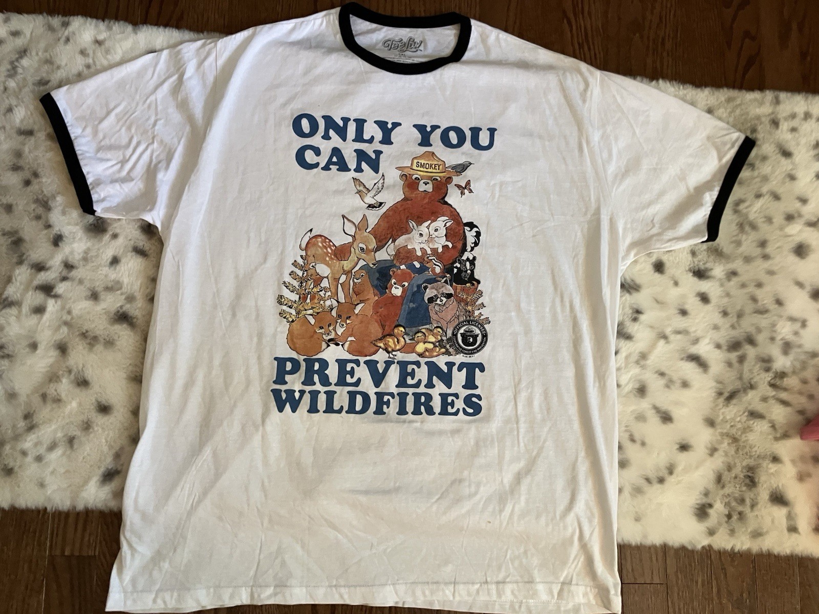 TeeLuv Smokey The Bear T-Shirt Adult Size XL Short Sleeve gallery