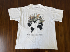 They Were Here First Anvil Animal Graphic Shirt Human i Tees Size XL Vintage
