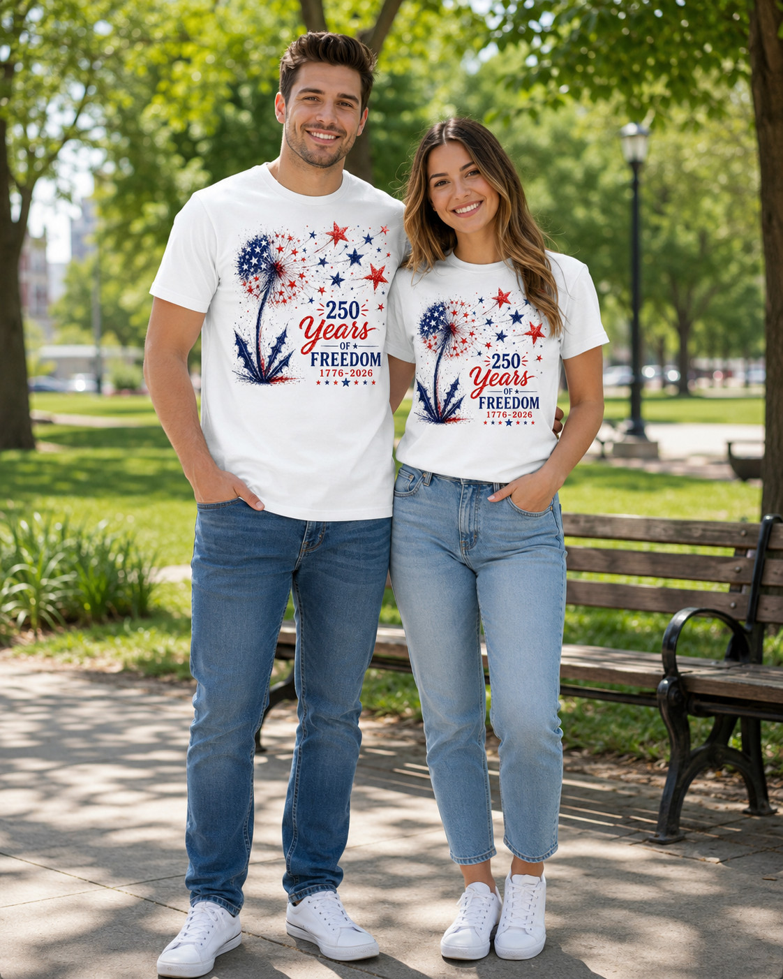 America 250th Anniversary Shirt 1776-2026 Patriotic Floral 4th of July Gift Tee gallery