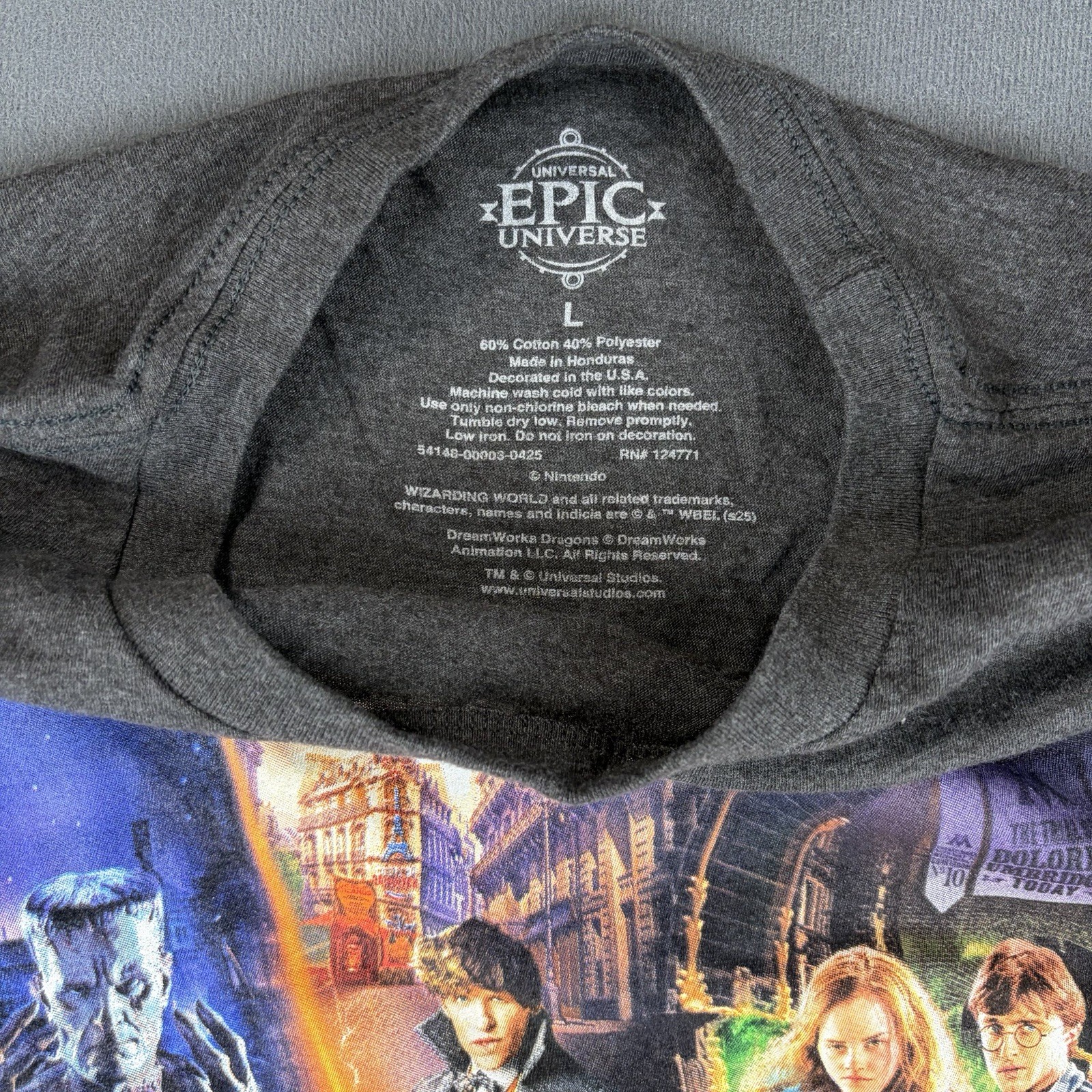 2025 Epic Universe Grand Opening Day T-Shirt Gray Size Large Free Shipping #62 gallery