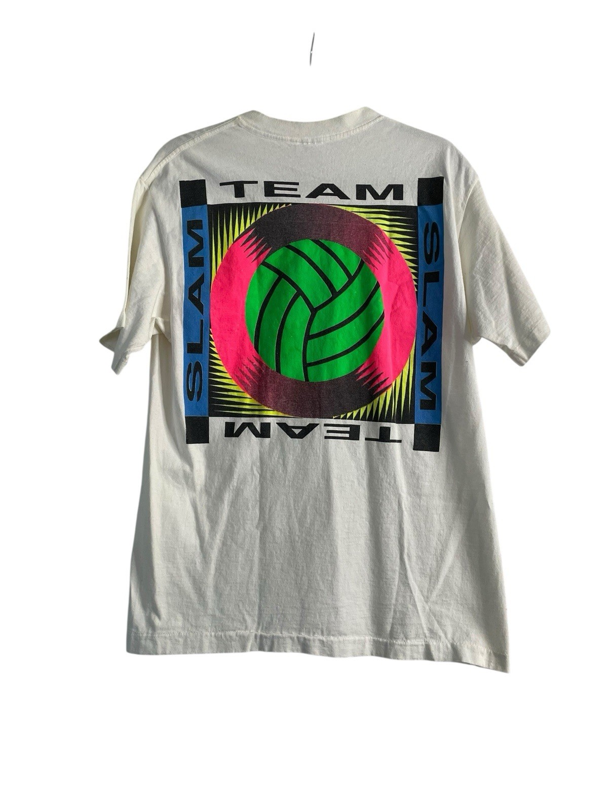 Vintage 90s Beach Volleyball “Team Slam” Double Sided Hawaii Mens Shirt Sz L