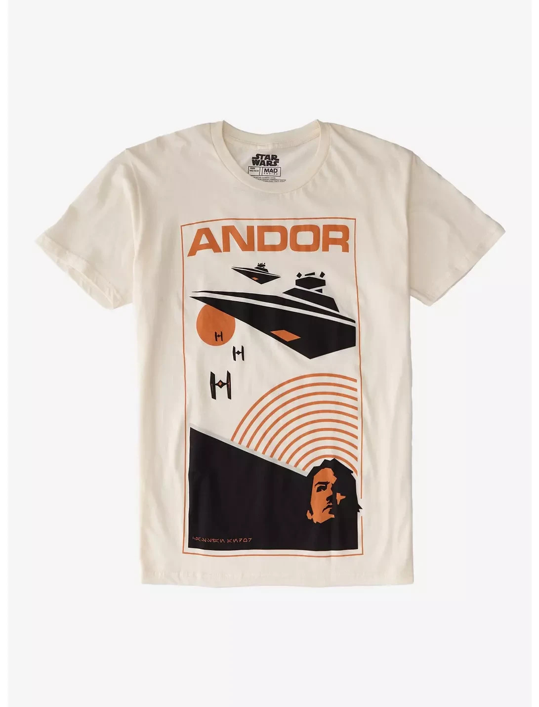 Star Wars Mens Andor Star Destroyer Ivory T-Shirt News S, XL, 2XL, 3XL