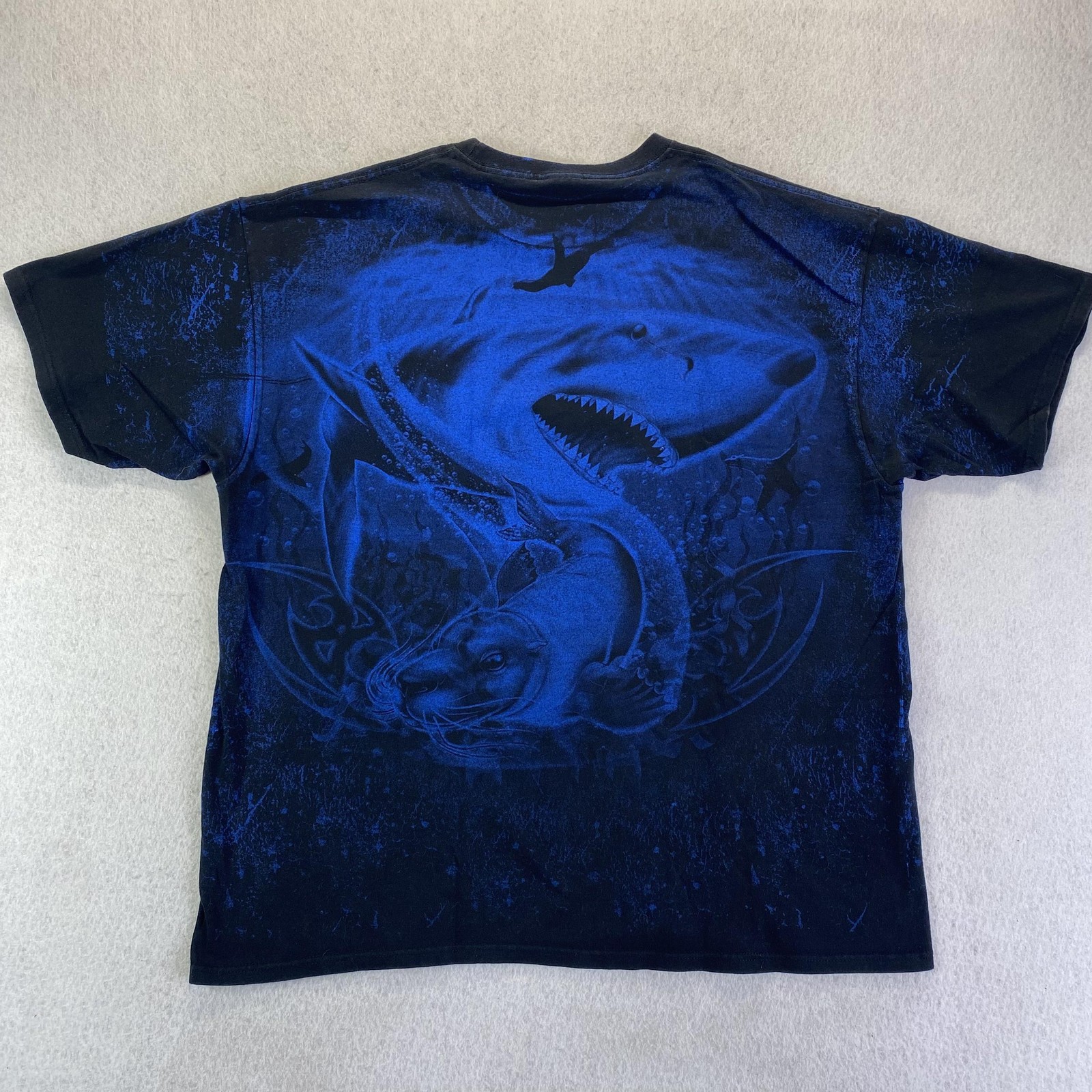 Cozumel Mexico Shark Shirt Mens 2XL Black Graphic All Over Print Yazbek Tee gallery