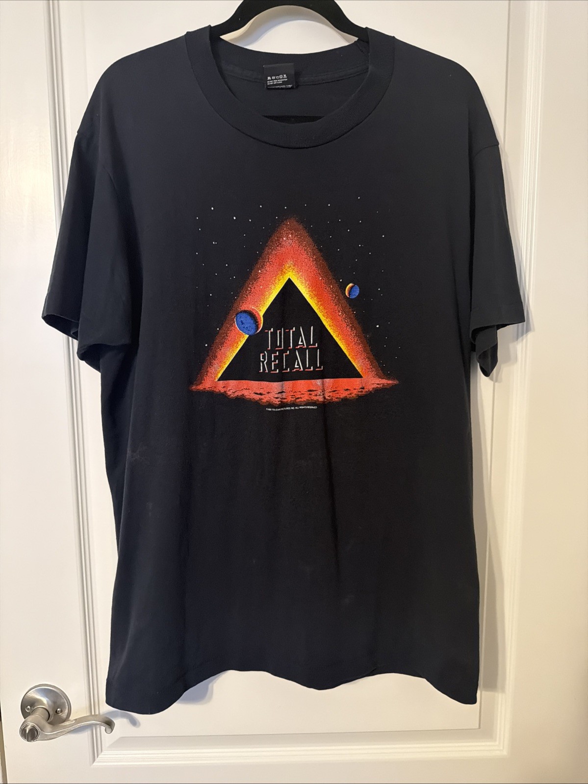 Vintage 1990 Total Recall Movie Promo Single Stitch Size XL Black gallery