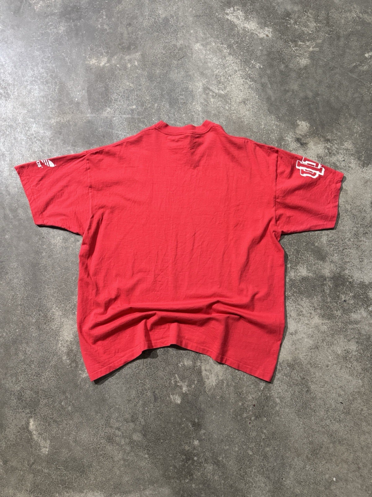 Indiana Hoosiers Basketball T-Shirt Adidas Single Stitch XL Made In Usa Red Vtg gallery