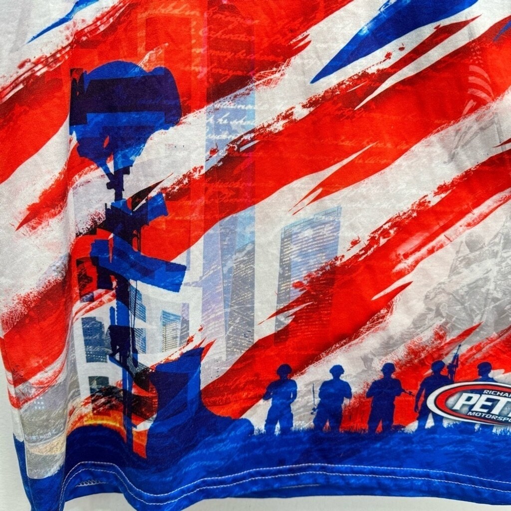 NASCAR Bubba Wallace #43 Red White & Blue Commemorative Shirt Medium gallery