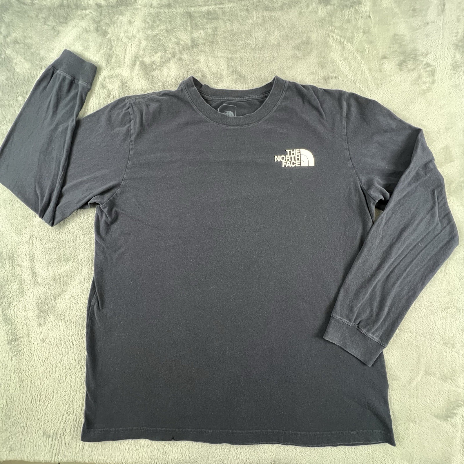 The North Face Men's Long-Sleeve Half Dome Tee in Navy Blue Size Extra Large gallery